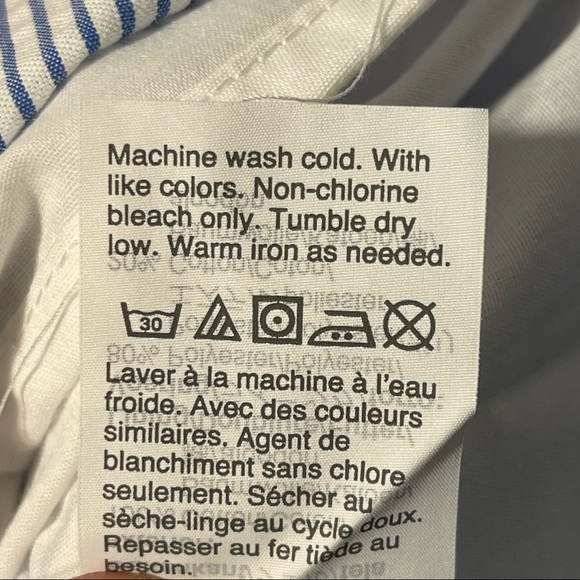 J CREW Buttoned Dress in Seersucker | Size 2 - Picture 8 of 8